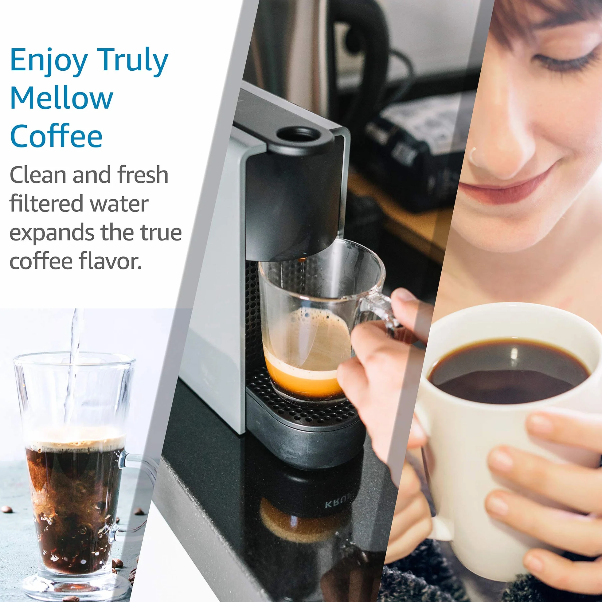 AQUA CREST Filtro per caffè di ricambio per Brita Intenza+, filtro dell'acqua Gaggia, Philips, Saeco, CA6702/00, Intenza+, certificato TÜV SÜD (confezione da 4)