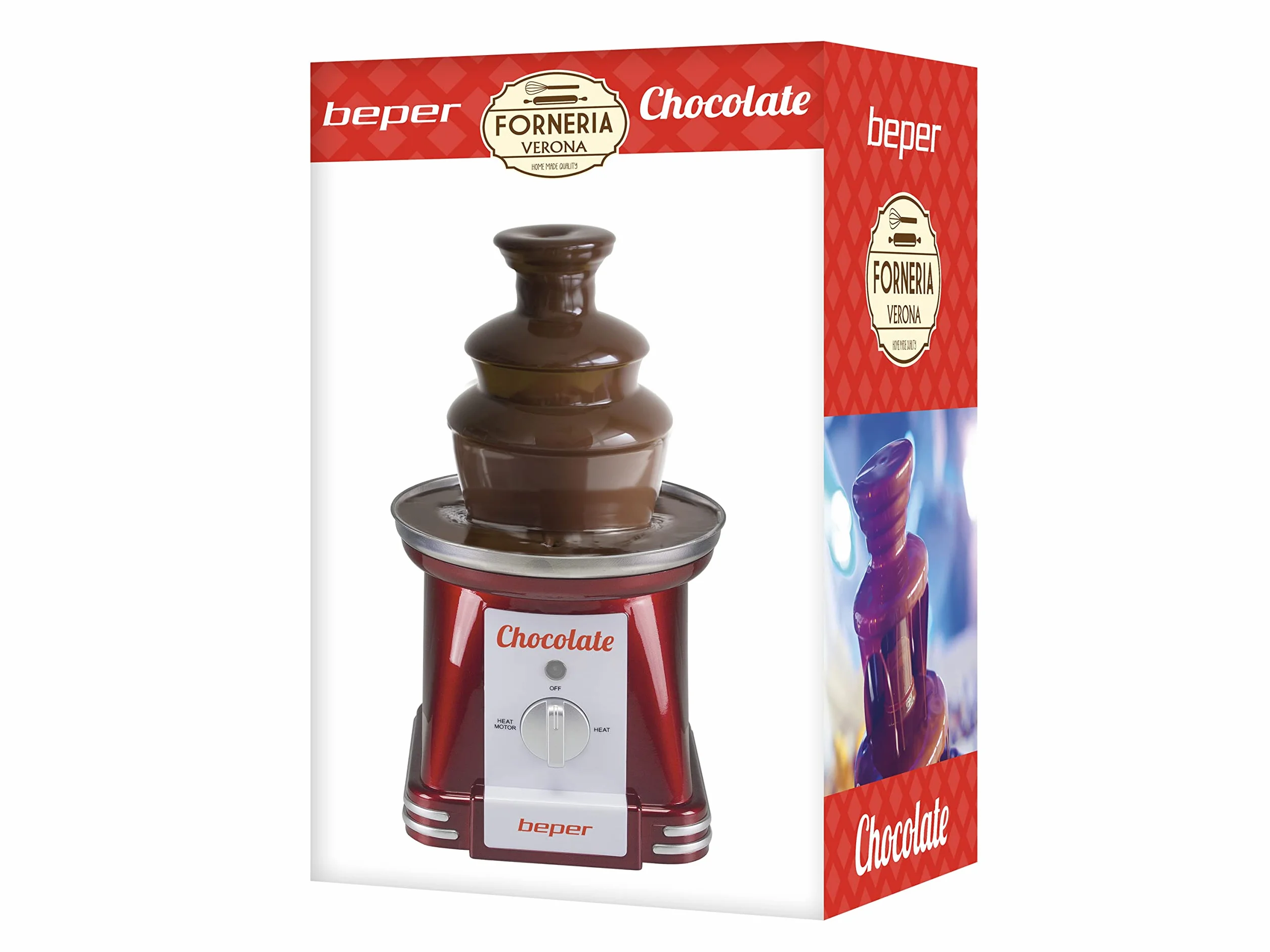 BEPER P101CUD200 Fontana di Cioccolato 750 ml XXL - Fontana di Cioccolato Cascata a 3 Livelli