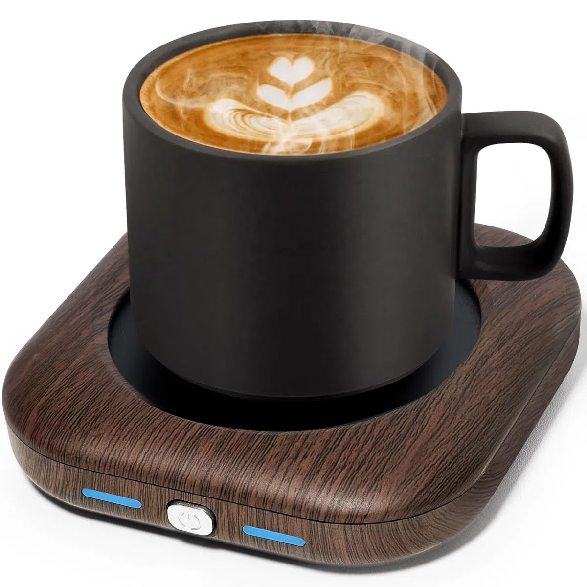 Scaldatazze – Scaldatazze da Caffè 24W per Scrivania con Spegnimento Automatico di 4 Ore, Scaldacandele Intelligente in Legno a 3 Temperature – Accessori Regalo Caffè Ideali per Mantenere Calde