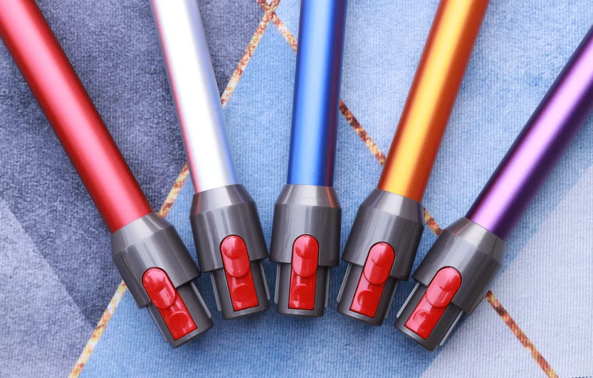 Tubo di prolunga regolabile per aspirapolvere Dyson V7 V8 V10 V11 V15 (rosso)