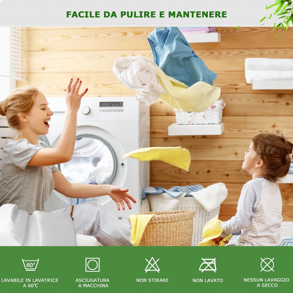 GRT Coprimaterasso matrimoniale Fibra di Bambù Impermeabile 160x190 - Proteggi Materasso Trapuntato con Elastico fino a 40 cm di Profondità - Copri Materasso Traspirante e Oeko-Tex