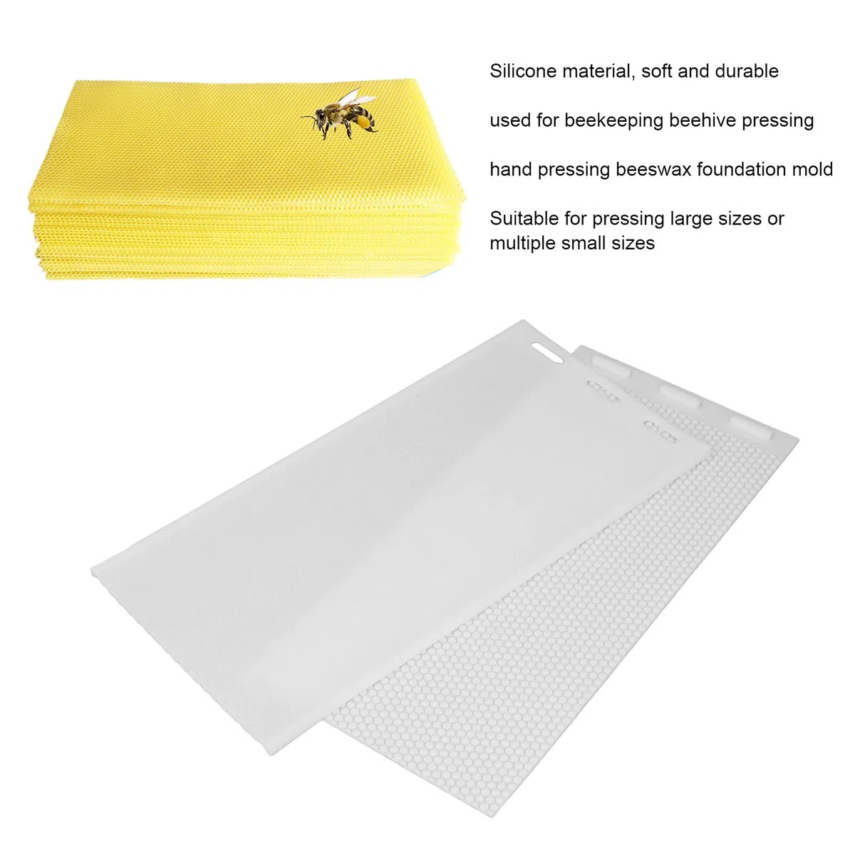 Squisito Stampo in Silicone per Cera D'api, Facile da Pulire e Risparmio di Manodopera, 2 Pezzi per Pressare Modelli in Cera D'api, Pratico e Bello per Diverse Piccole dimensioni.