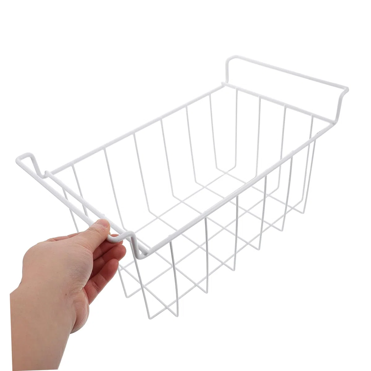 Ciieeo Cestello per Congelatore Pozzetto Organizer in Filo Metallico Design Aperto Maniglia per Organizzazioneefficiente del Congelatore Adatto Molteplici Modelli