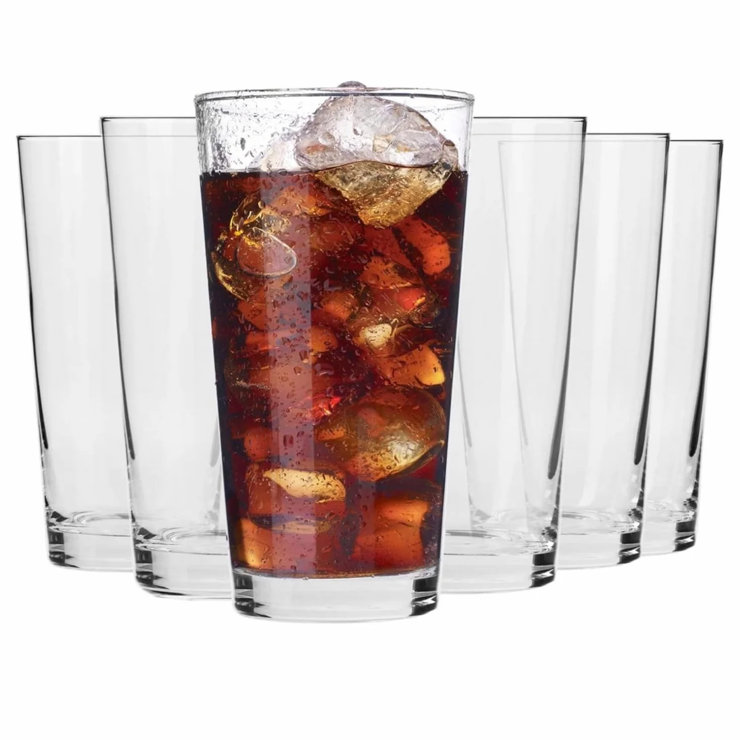 Krosno Alto Bicchieri Acqua Succo Vetro | Set di 6 | 380 ML | Collezione Pure | Ideale per la Casa, Ristorante e Ricevimenti | Adatto alla Lavastoviglie