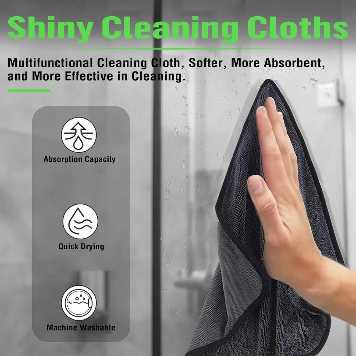 Total Clean Panno Microfibra Xxl Originale, Panno Miro France - Strofinacci Lavette Microfibra per la Pulizia Più Morbidi, Più Assorbenti, Non Producono Pelucchi, Asciugamano Lucido da Bagno, Per Casa