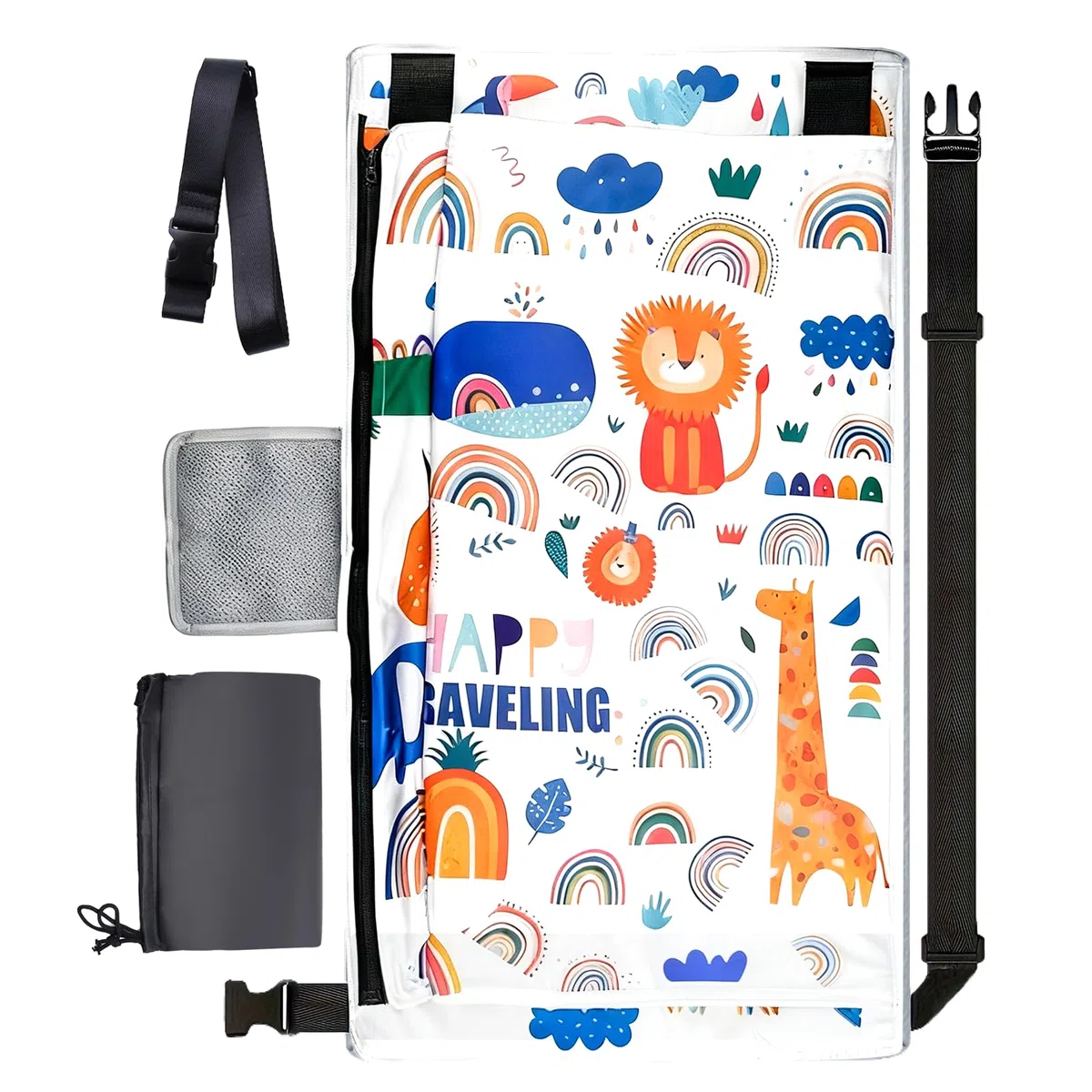1 Pezzo Estensione del Sedile per Bàmbini,Letto per Bambini in Aereo,Estensore del Sedile Dell'aerèo Portatile per Bambini,Poggiapiedi Aereo Bàmbini per Viaggi Brevi in Aèreo (77 x 44 cm)