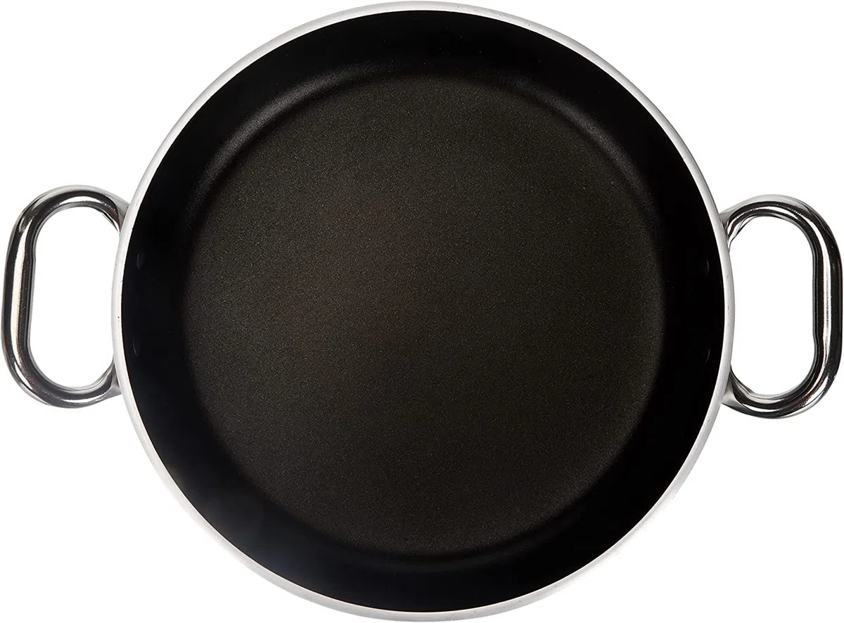 Pentole Agnelli FAMA10SEL36 Select Tegame in Alluminio, 2 Manici in Acciaio Inossidabile, 36 cm, Argento
