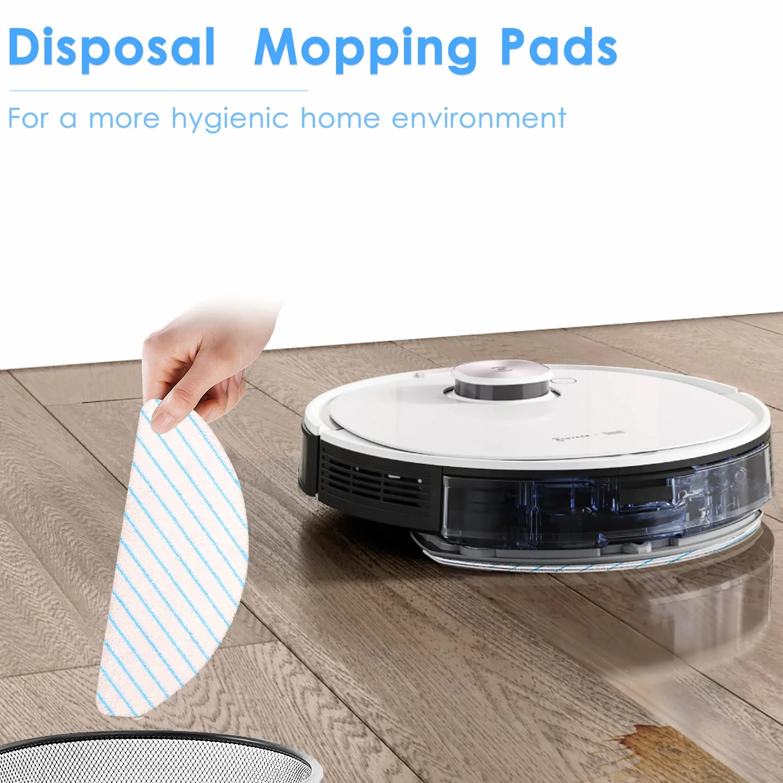 (50 pezzi) N10 tamponi monouso in microfibra per aspirapolvere ECOVACS DEEBOT OZMO N10/ N10 Plus/ T8/ T8+/ T8 AIVI/ T9/ T9 MAX/ N8 Pro, stracci per mocio, salviette per la pulizia