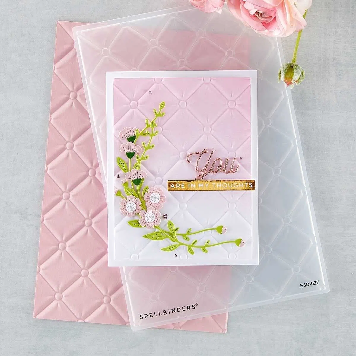 Spellbinders Cartella goffratura 3D trapuntata, opaca, una