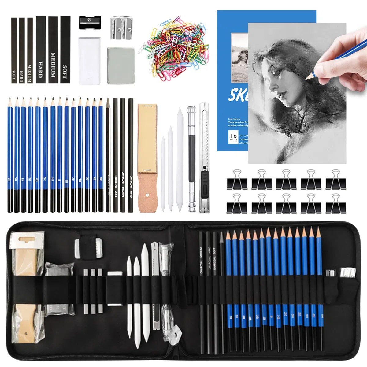 Matite da Disegno Set, Kit Professionale per Principianti Bambini,per Artisti,Studenti