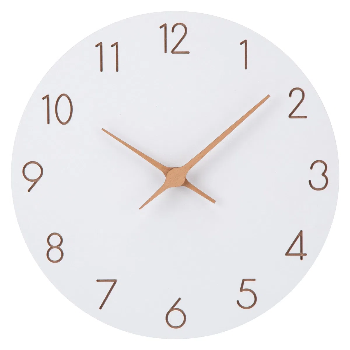 Orologio da parete in legno MDF senza ticchettio, silenzioso, moderno, 30 cm, al quarzo, grande batteria, facile da leggere, per camere, casa, cucina, camera da letto, ufficio, scuola