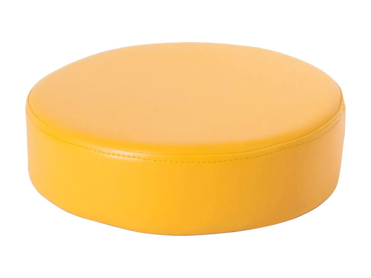Pouf rotondo - arancione, dove i bambini possono rilassarsi, morbidezza e comfort di utilizzo, fondo antiscivolo