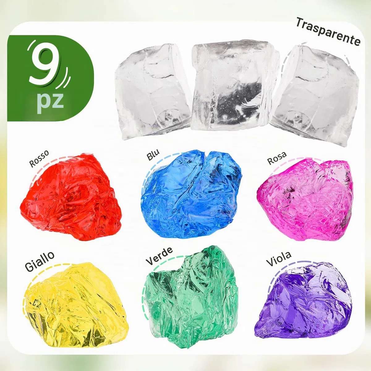 Blingfun Kit Completo per Candele in Gel - 9 Barattoli di Cera Gel -7 Colori con Stoppini, Adesivi, Supporti in Legno - Set DIY per Creare Candele Trasparenti Profumate - Ideale Regalo Creativo