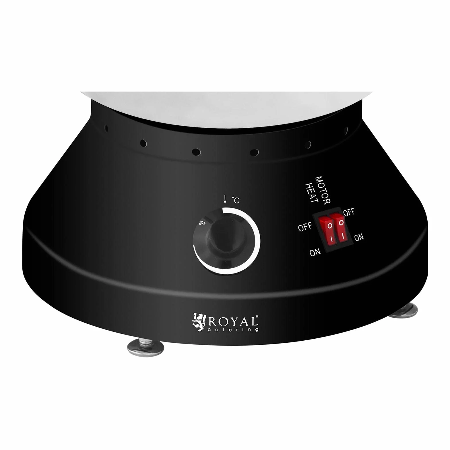 Royal Catering Fontana di Cioccolato Professionale per Fonduta RCCF-210 (250 W, 5 Piani, 30-110 °C, 4 L Capacità, 10-12 h Ciclo di lavoro)