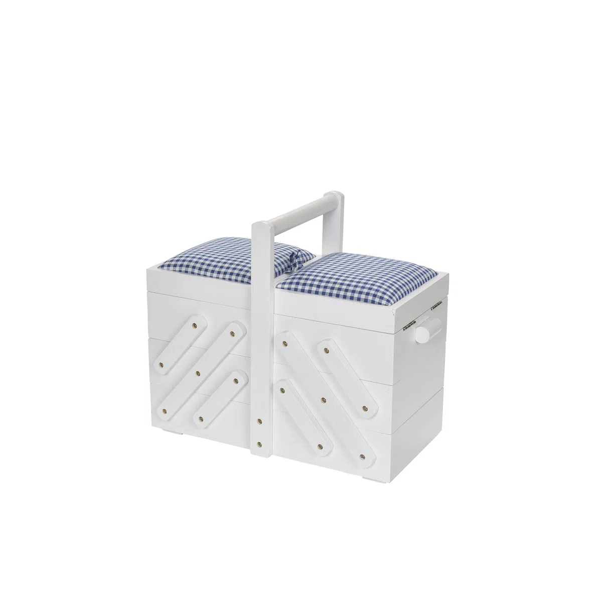 Prym 612578 - Scatola da cucito, in legno, misura M, colore: bianco, 36 cm x 19 cm x 30 cm