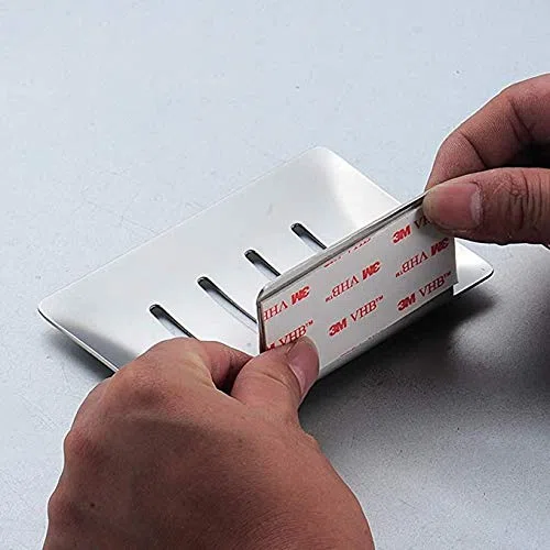 Portaspugna Portasapone in Acciaio Inox Nessuna perforazione Porta Sapone Sistema di Vuoto Senza Trapano - Utilizzabile in Bagno e Cucina （Cromo）