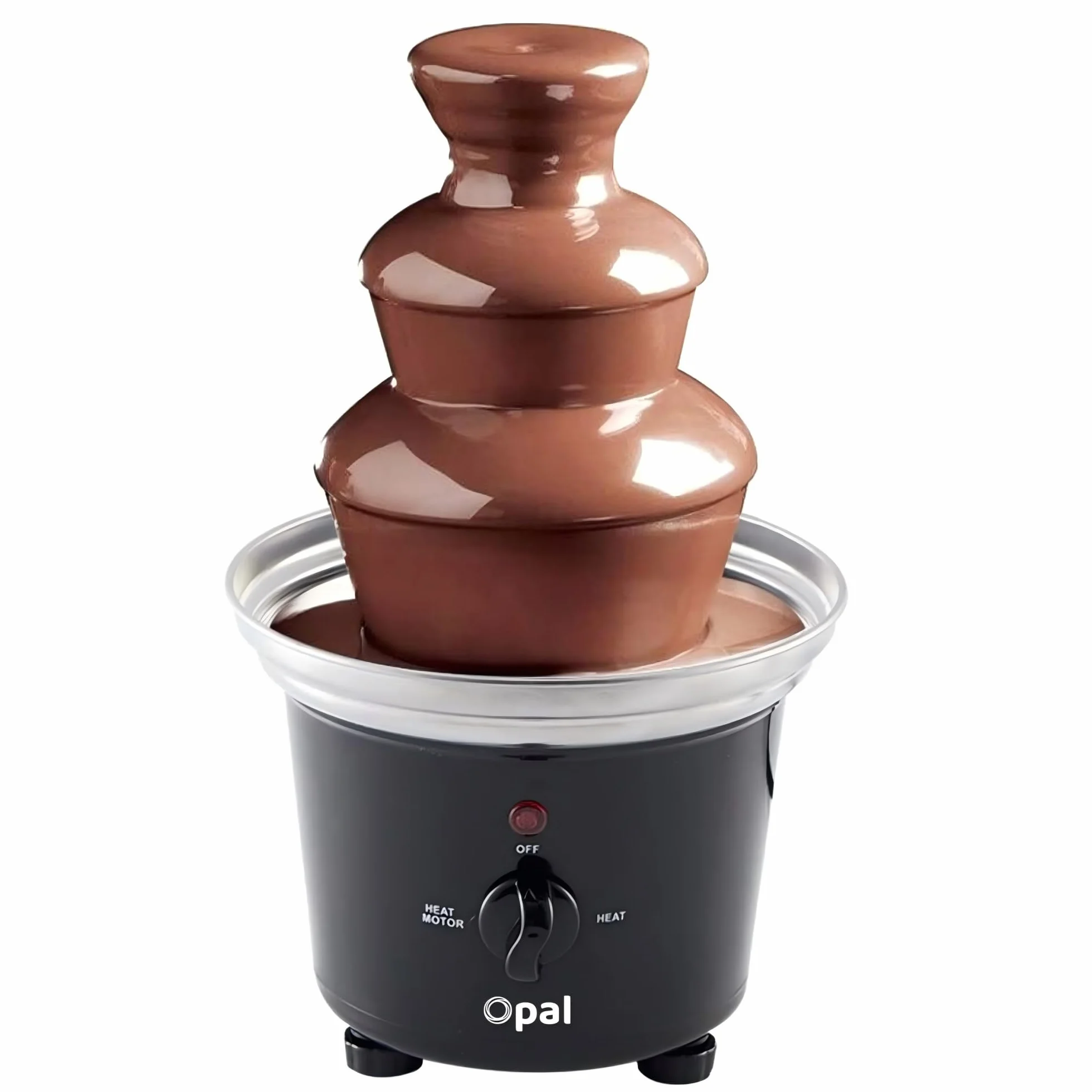 OCF17 Opal Grande 0.5L macchina elettrica a 3 livelli della fonduta della fontana di cioccolato dell'acciaio inossidabile con la base calda del vaso di fusione
