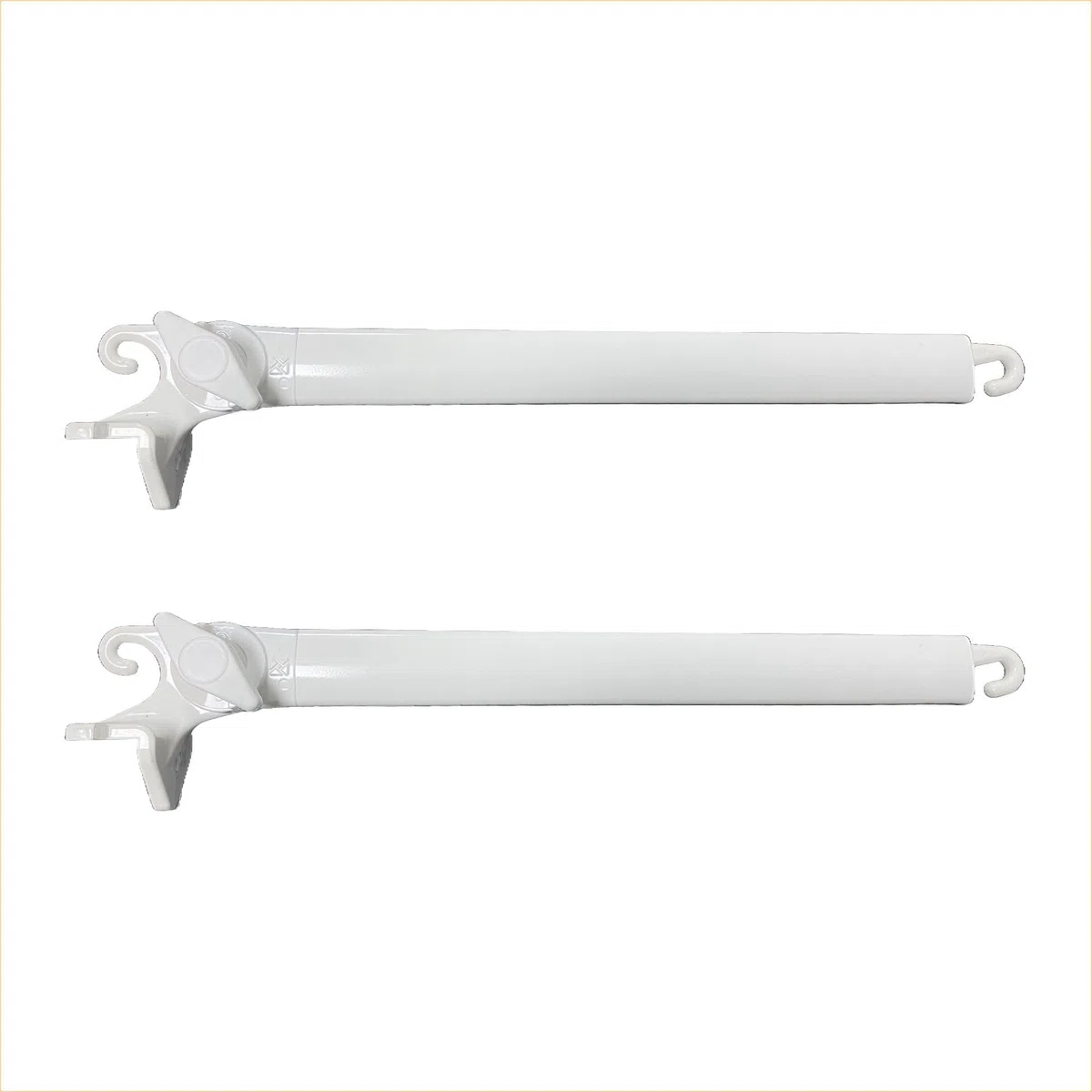 FRAMIG® Coppia braccetti in alluminio per tenda da sole a caduta. (1 - Bianco, Sporgenza 70 cm.)