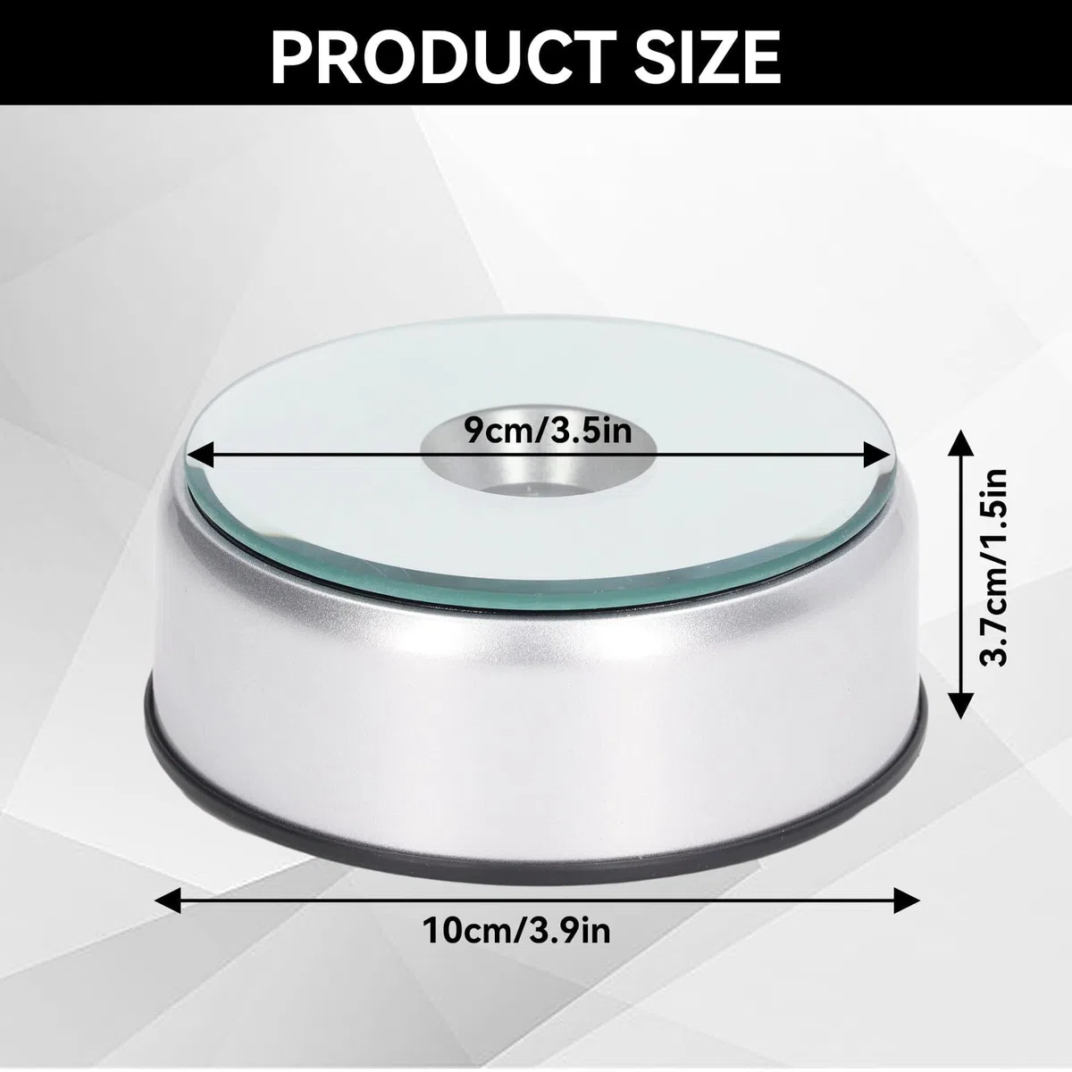 Espositore girevole, base per display girevole a LED Base luminosa colorata Base di visualizzazione in vetro Display a tazza Turner Statua girevole illuminata Piattaforma