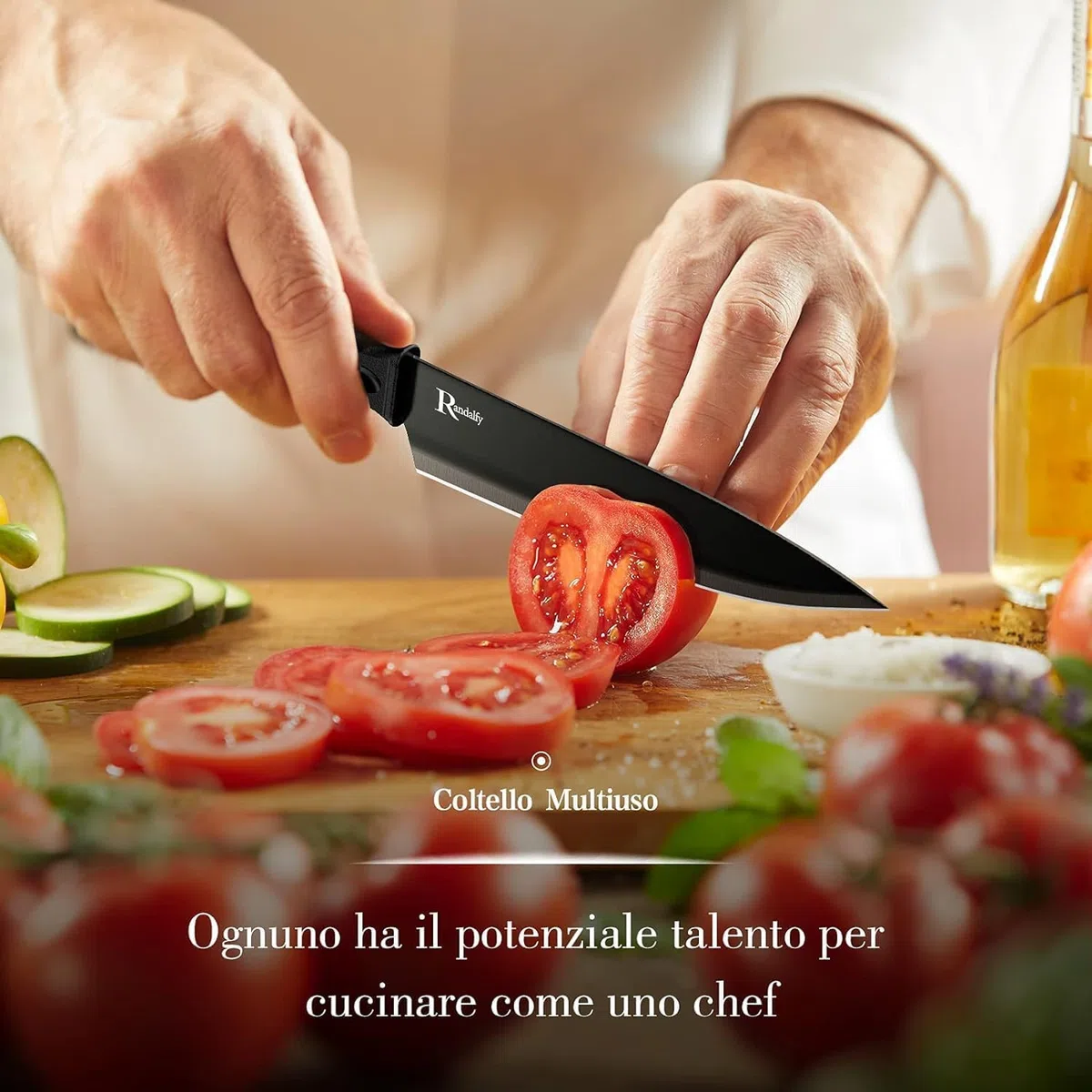 Coltelli da Cucina Professionali 7 Pezzi Accessori Cucina con Coltello Cucina