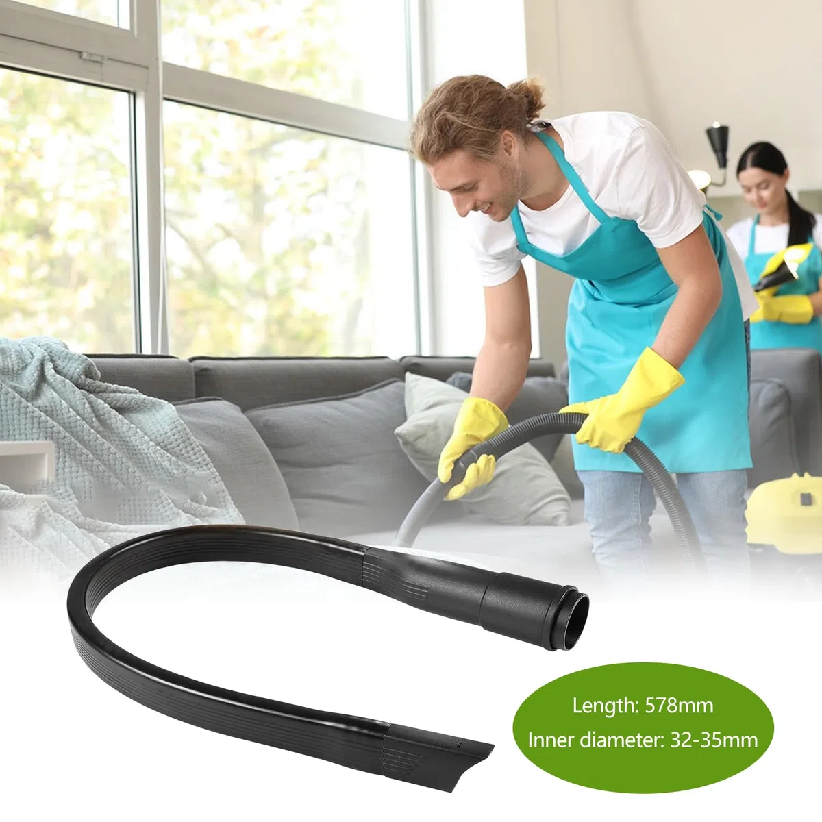7 Pezzi Accessori Aspirapolvere Universale, Spazzola Aspirapolvere Universale mit 58cm Bocchetta Piatta Flessibile, Kit Accessori Aspirapolvere Compatibile con Aspirapolvere Diametro 32MM e 35MM