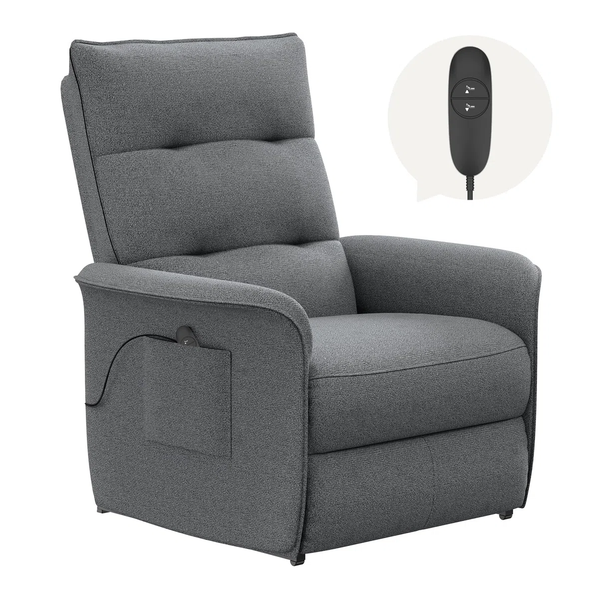 FLEXISPOT Poltrona Relax Elettrica Push Back Sedia Relax Ergonomica Schienale Regolabile 105-155°, Per Arredo Salotto, Soggiorno e Ufficio
