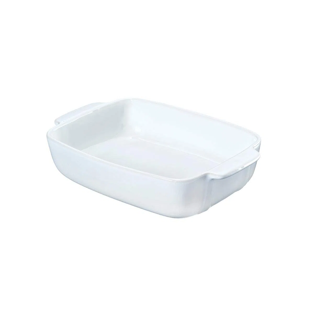 Pyrex 8013102 - Piatto da Forno Rettangolare in Ceramica, 35 x 25 cm, Colore: Bianco