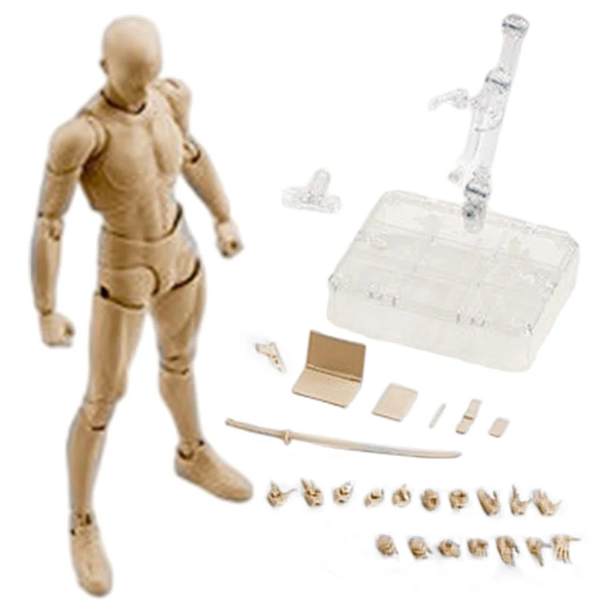 Action Figures posizionabili, Action Figures posizionabili Colore Pelle PVC Figura Vuota Corpo con Accessori Modello di Disegno da Collezione Fai da Te per Artista Pittura Schizzi