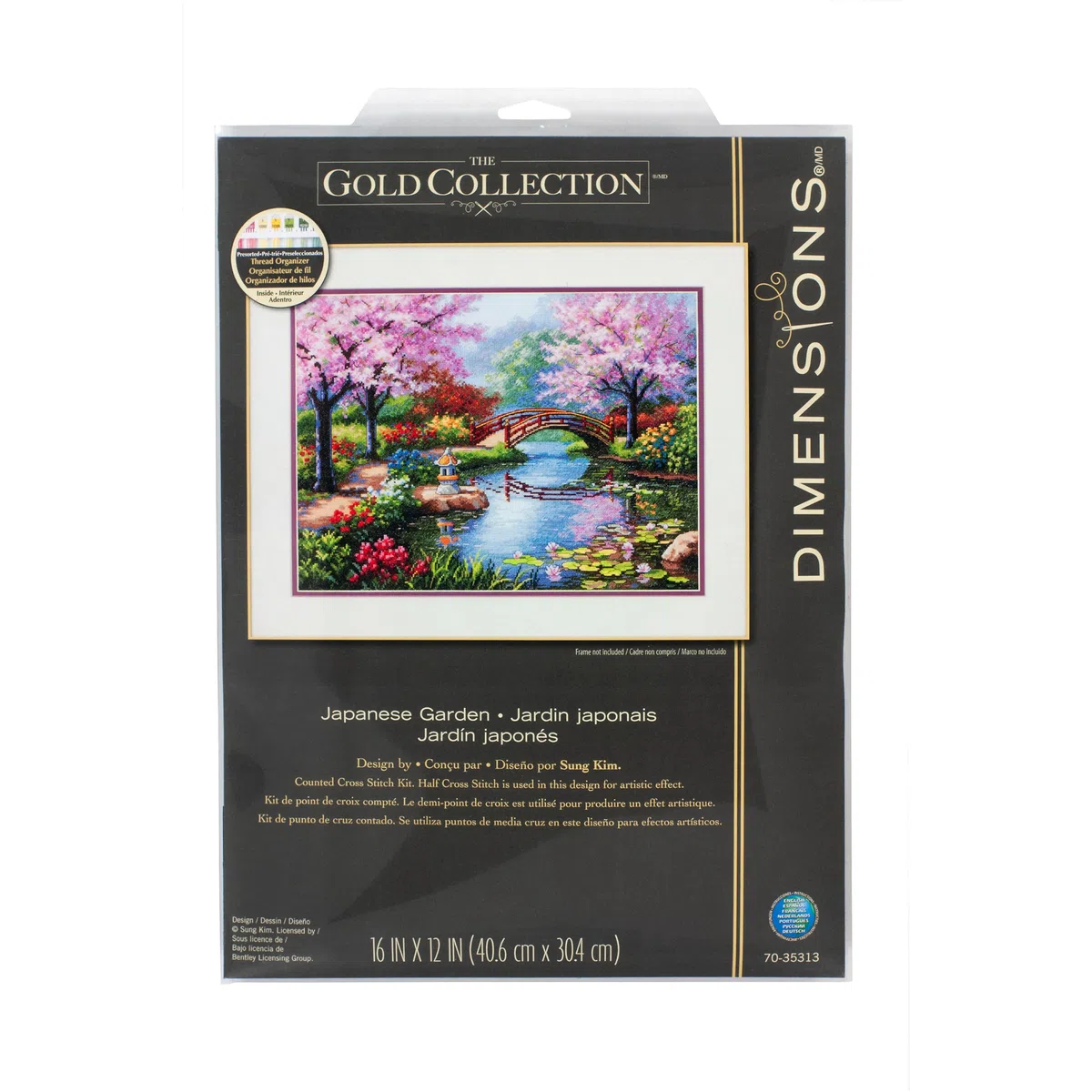 Dimensions Gold Collection Japanese Garden Counted Cross Stitch Kit-16"X12" 16 Count