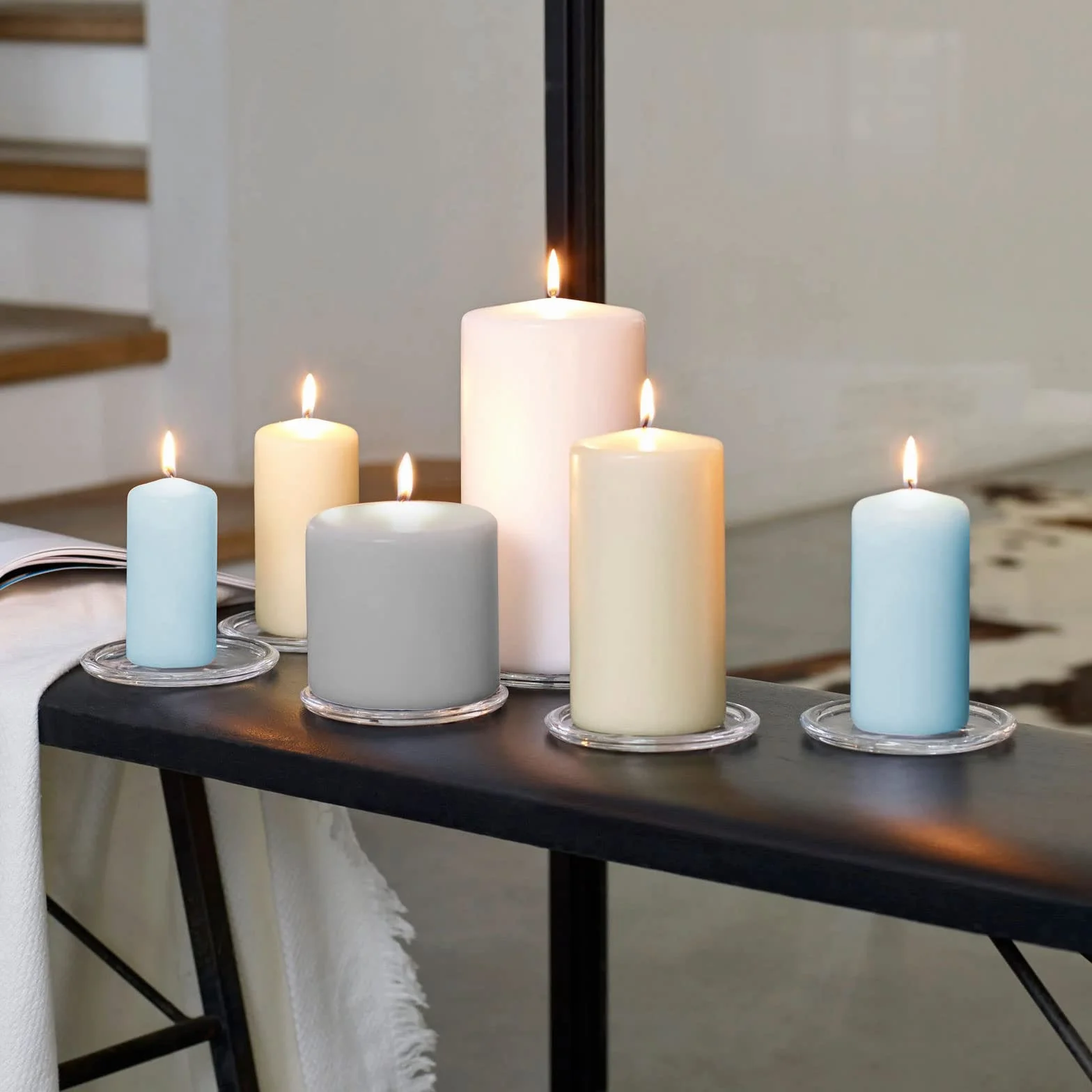 SENENQU 16 Pezzi Portacandele Vetro Rotondi Trasparenti, Portacandele per Candele da Tavolo, Porta Candele da Tavolo per Matrimonio Centrotavola Feste Spa