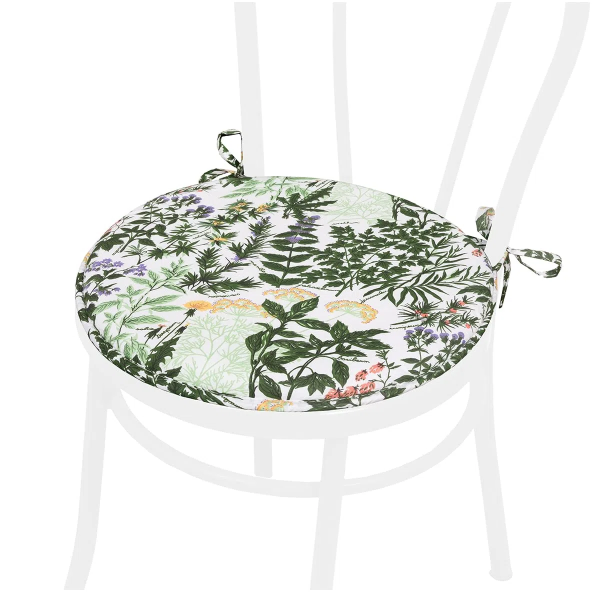 emmevi Set 4 Cuscini Sedia Rotondi Cotone Lavabili Morbidi Coprisedie Design Rustico Fiori Montagna