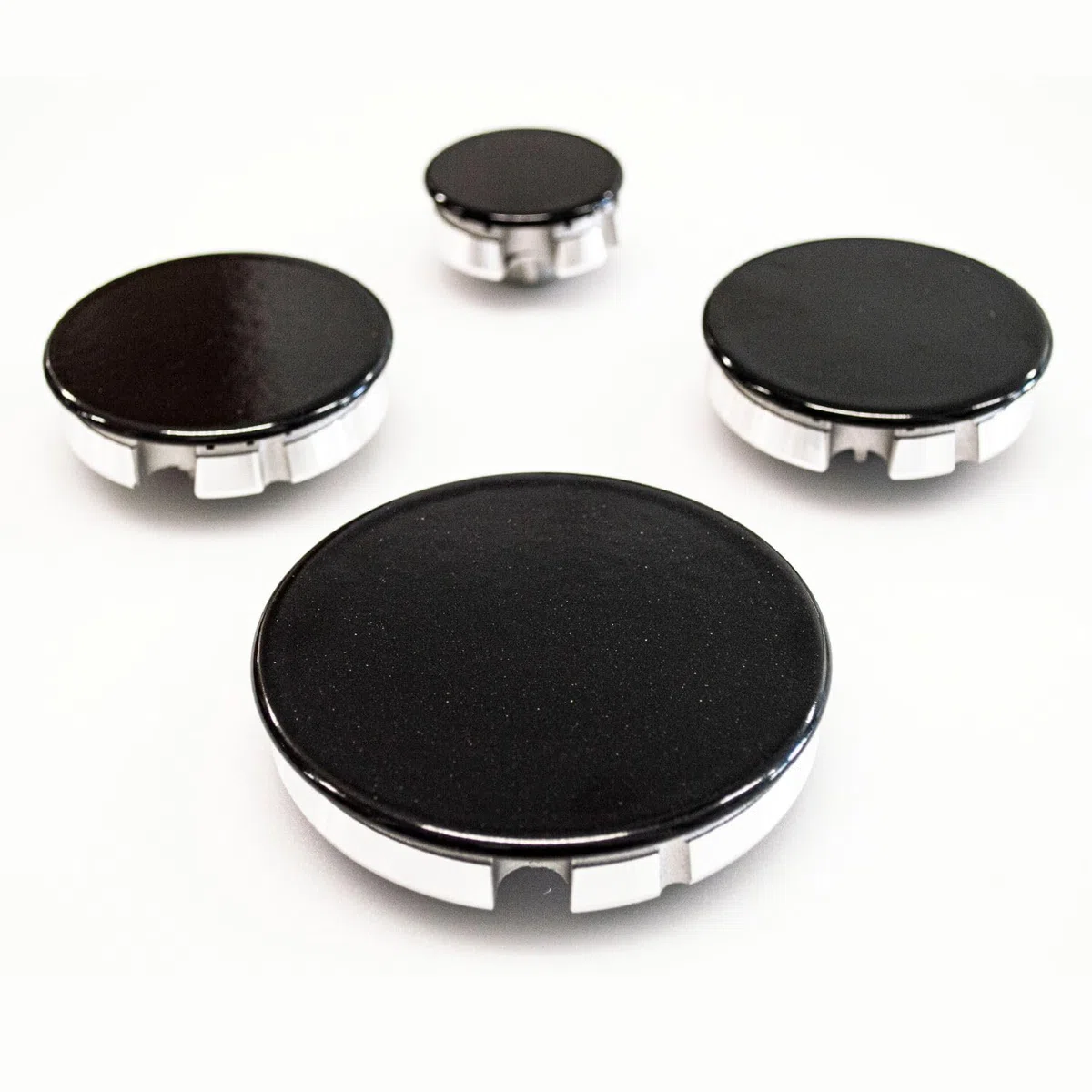 Kit 4 Bruciatori con Piattelli Spartifiamma per Piano Cottura Cucina compatibile con Delonghi - Bosch