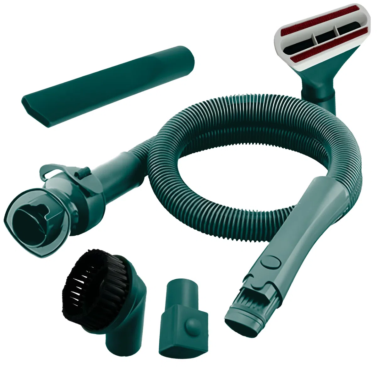 Kit Tubi Folletto VK135-136 | COMPATIBILI | Tubo Flessibile Per MODELLO 135 e 136 - COMPRENDE: Tubo Flessibile, Formichiere, Spazzolino, Adattatore, Girasole – Pulizia Profonda Auto e Casa, Verde