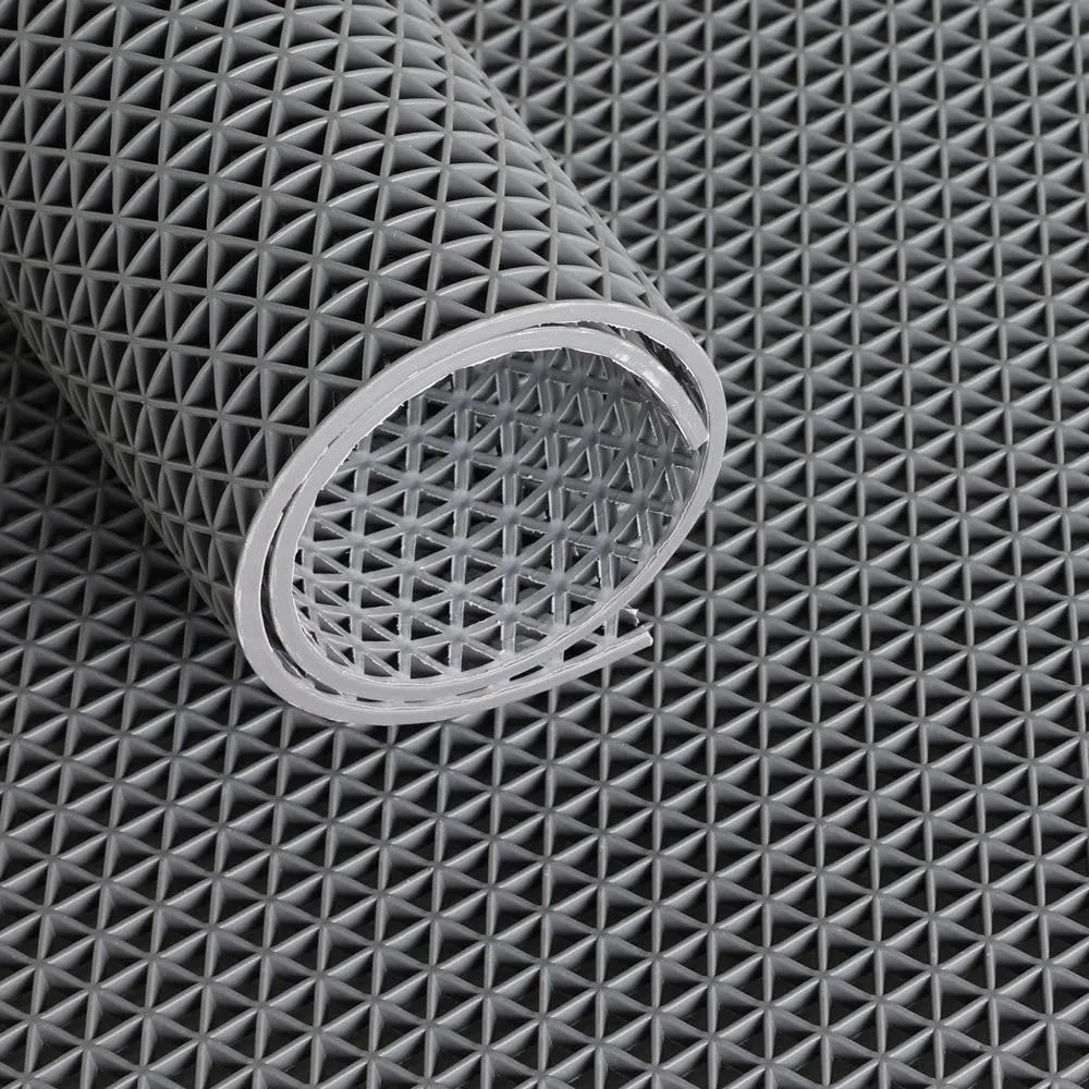 Tappeto Anti-Slip Impermeabile DRENANTE | Pedana in Plastica, Gomma, PVC, Su MISURA | Sauna - Bagno Turco - Docce - Docce - Piscina | Grigio-Verde (GRIGIO, 80x120cm)