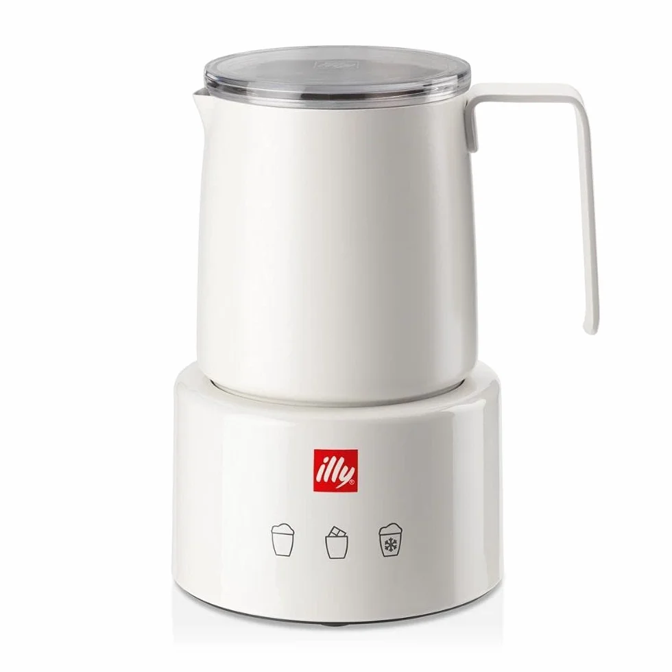 illy Milk Frother, Montalatte Elettrico per Schiuma latte Calda e Fredda e Cioccolata Calda