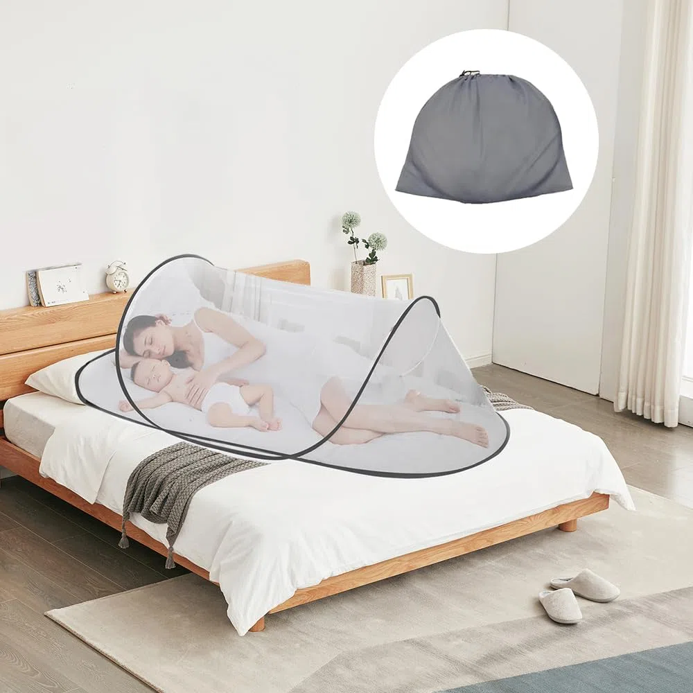 Zanzariera Pop Up 200 x 80 x 56 cm, Zanzariere Viaggio Pieghevoli Portatili, Rete Antimosche Per Sacco A Pelo Ultraleggero, Rete Anti Zanzare Per Letto Singolo, Adatto Per Uso Interno Ed Esterno