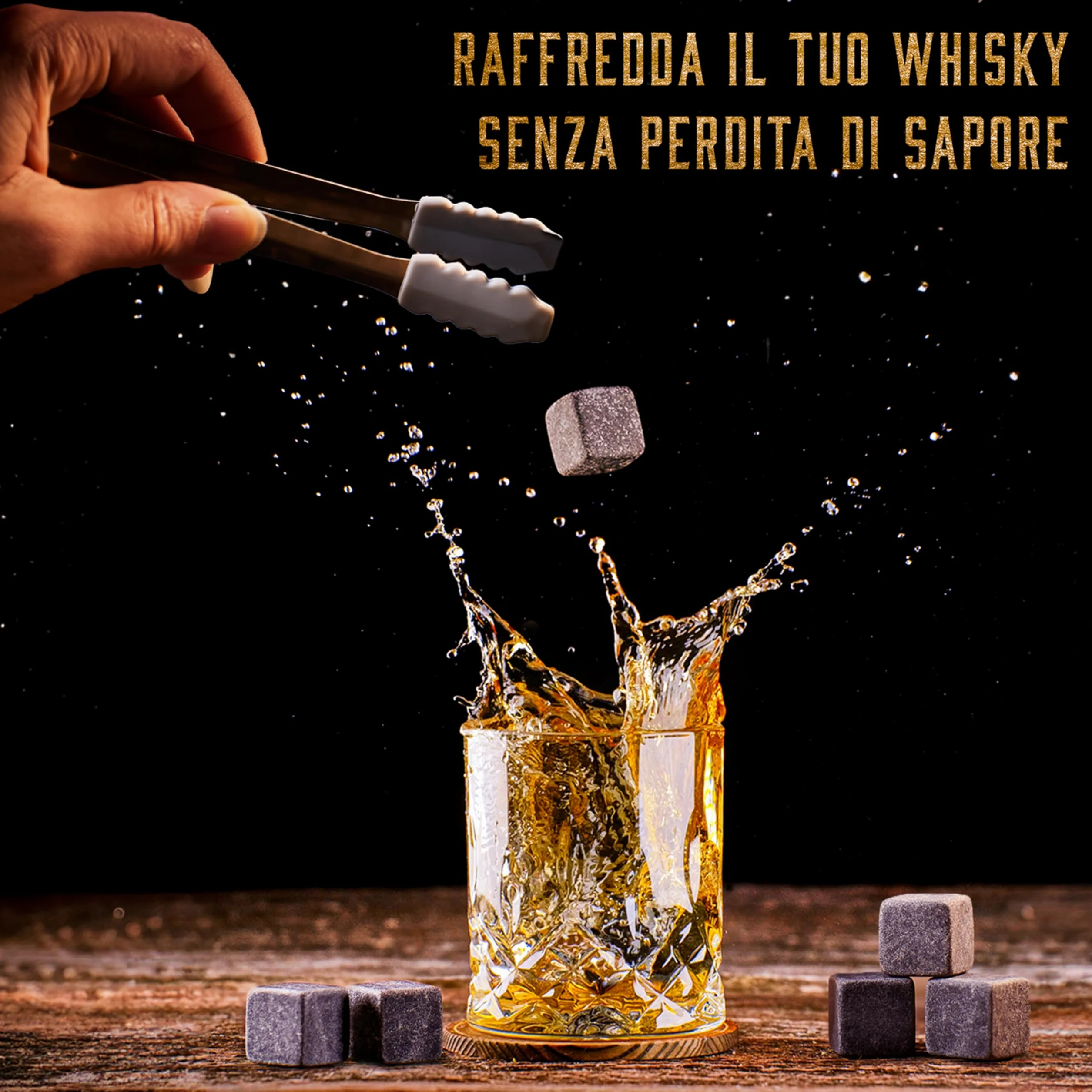 Whisiskey Set Bicchieri da Whisky - Set Whisky Regalo - Idee Regalo Uomo Compleanno - Scatola Regalo, 2 Bicchieri da Whisky x 310ML, 8 Cubetti di Ghiaccio Riutilizzabili, Accessori