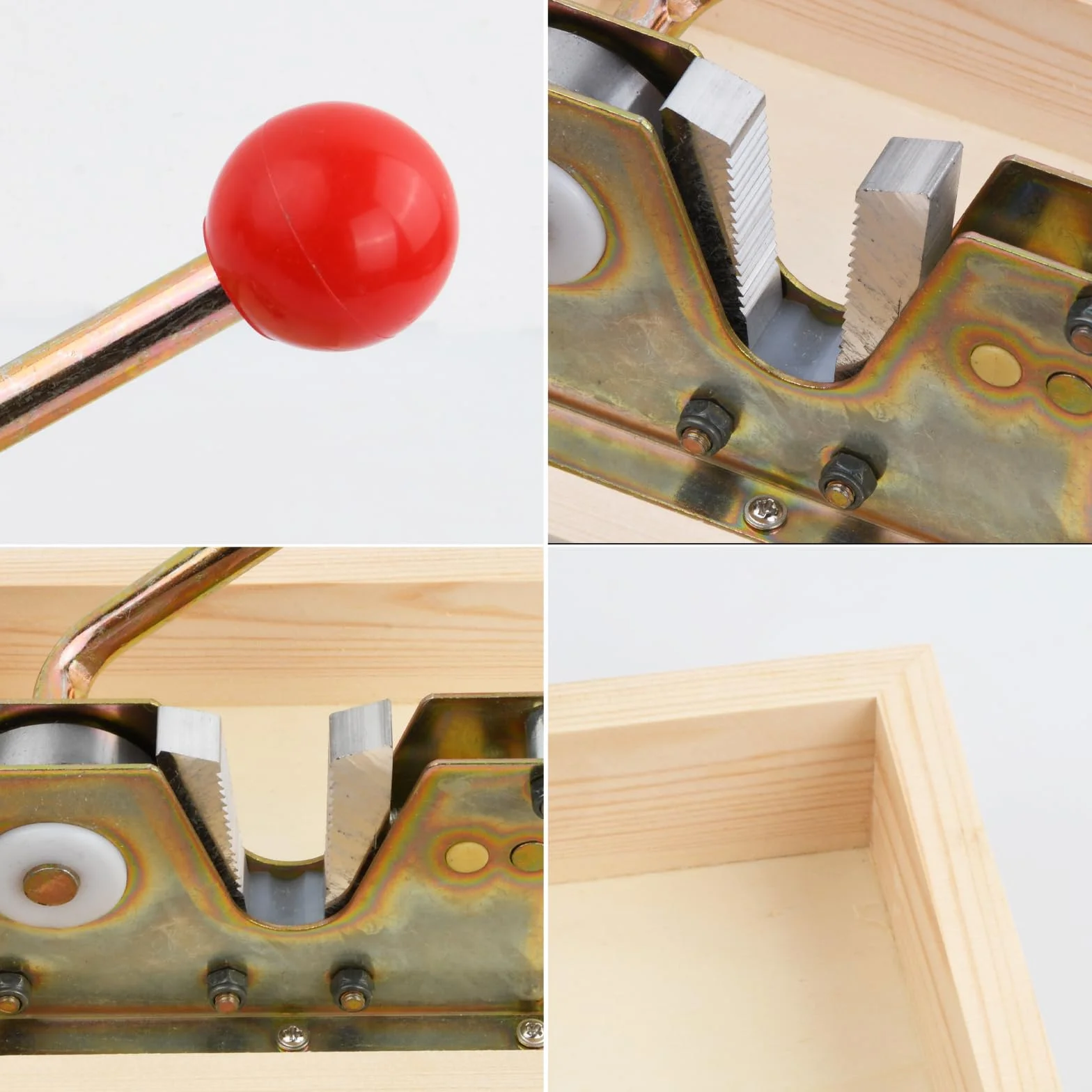 Schiaccianoci Noci, Cracker con Funzione Leva Schiaccianoci Acciaio Inox, Dimensione Regolabile Schiaccia Mandorle con Vassoio di Legno, Strumento di Apertura per Noci Macadamia Pecan