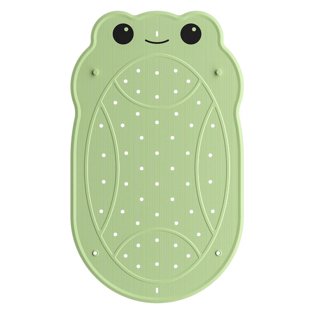 UNEEDE Tappetino da bagno antiscivolo per bambini, a forma di rana, 76 x 45 cm, tappetino da bagno in gomma per neonati e bambini, con forti ventose, lavabile in lavatrice