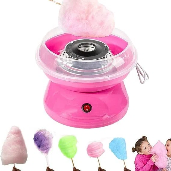 SQUADO Macchina per Zucchero Filato Elettrica Mini – Cotton Candy Machine Retro per Bambini e Famiglia, Facile da Usare, Ideale per Feste, Compleanni e Eventi