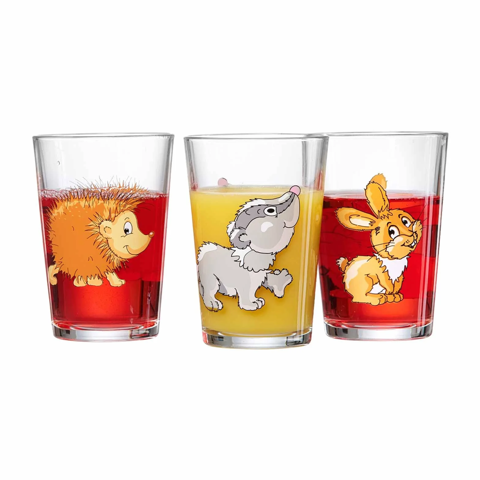 Ritzenhoff & Breker Bicchieri per bambini con motivi animale jungle, forest, 9 pezzi, 205 ml, lavabili in lavastoviglie