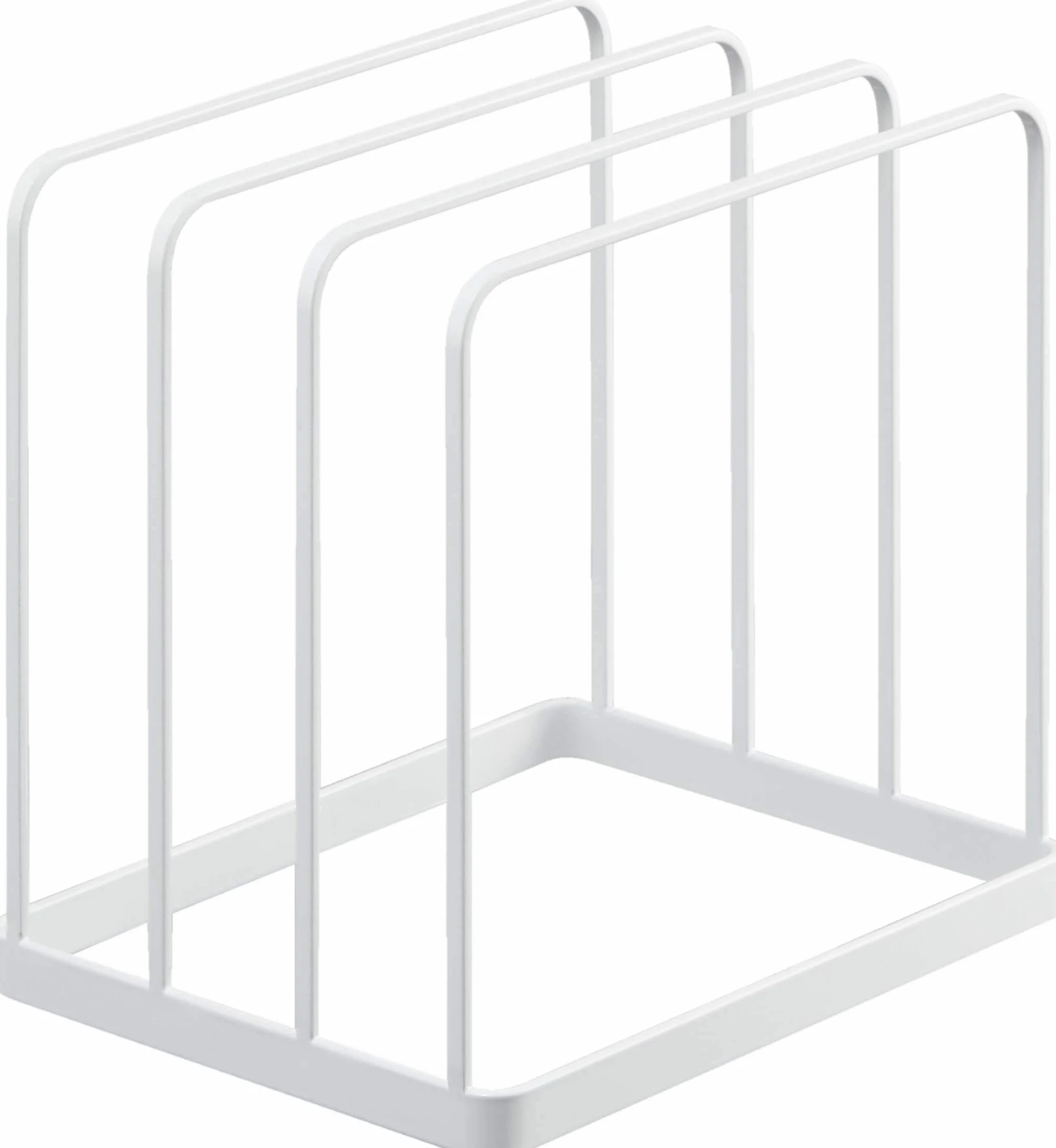 YAMAZAKI 5052 TOWER Tray Stand, white, Steel, 19.5 x 16 x 19.5 cm