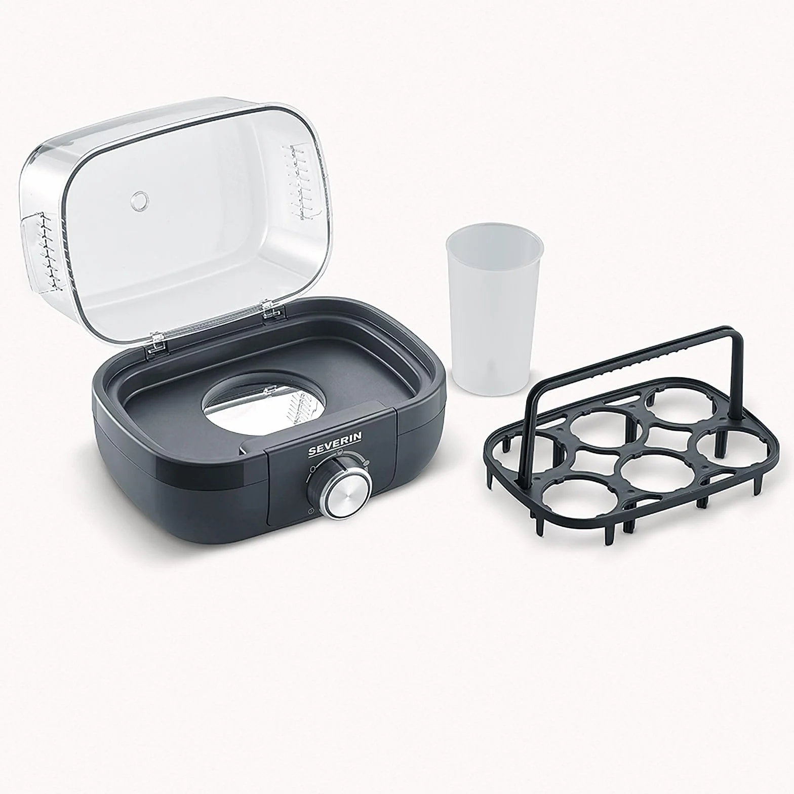 SEVERIN 3166 - Cuociuova 420 in plastica/acciaio INOX, colore: Nero