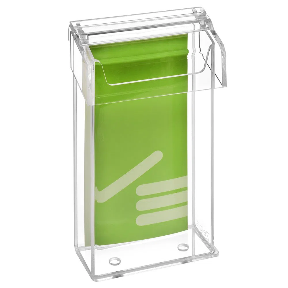 Zeigis Porta volantini DIN lungo, formato verticale, resistente alle intemperie, per esterni, con coperchio, in vetro acrilico trasparente