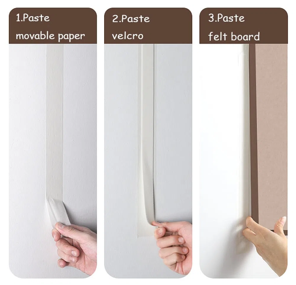 Bacheca in feltro a forma di orsetto, bacheca autoadesiva da parete con puntine, bacheca in feltro per foto, promemoria, bacheca in sughero alternativa (marrone, 120 x 60 cm)