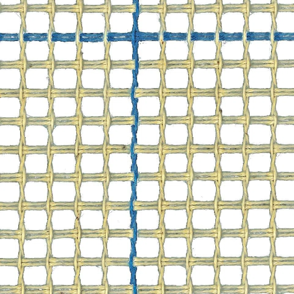 Tappeto a uncinetto, tela da parete (3 HPI) con rivestimento blu con ago per tappeto, Blue, 100cm x 50cm