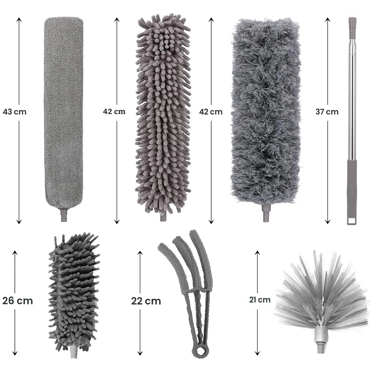 spolverini in piume per la pulizia, pulitore per ventilatori a soffitto alto con palo estensibile, spolverino per ragnatele estensibile fino a 254 cm per la pulizia di ragnatele e persiane