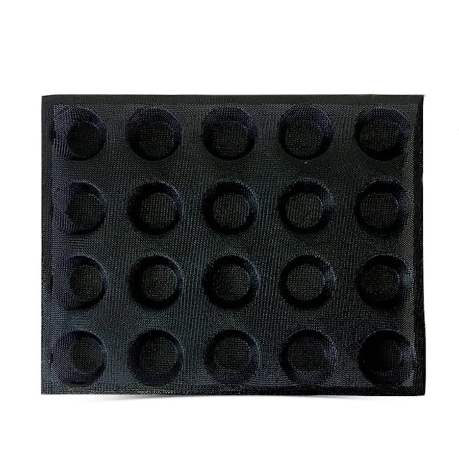 Stampo in Silicone a 20 Fori Torta T Mini Modello di Pizza Stampo per Hamburger Rotondo Pane Strumento Vassoio per Cottura Antiaderente