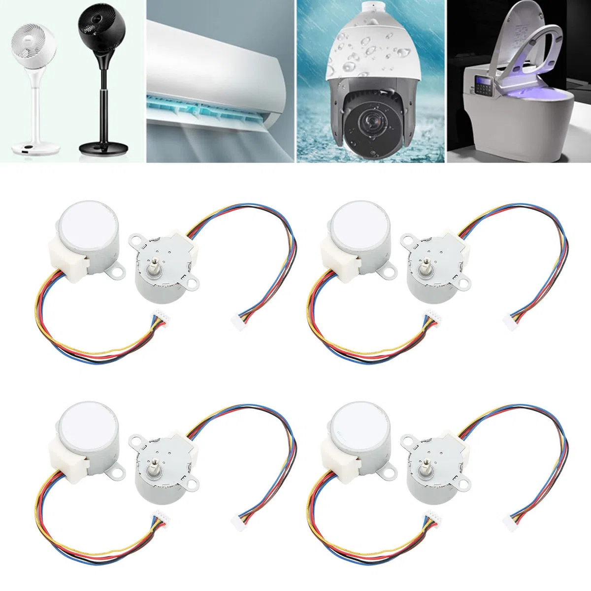 Motore Passo Passo 24BYJ48 5V 10 Pezzi Alta Coppia 28BYJ-48 per Ventilatori Condizionatori Progetti e Automazione