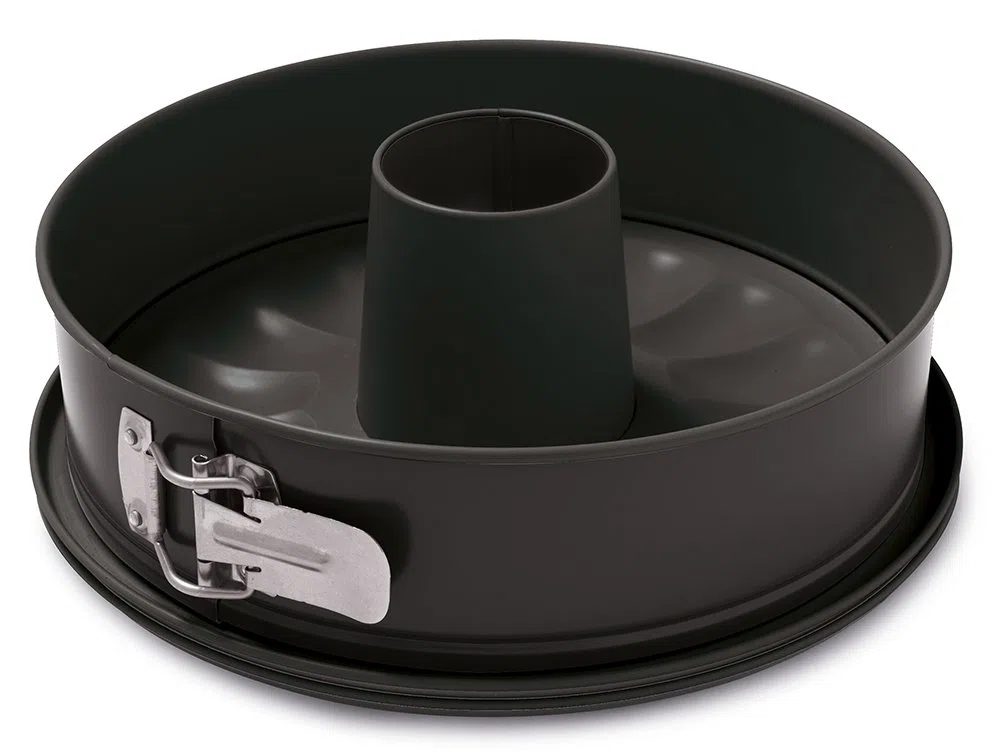 Guardini, Tortiera apribile 2 fondi Ø 24 cm, Fondo Salvagoccia, Acciaio con rivestimento antiaderente, Nero, Made in Italy, Linea Gardenia